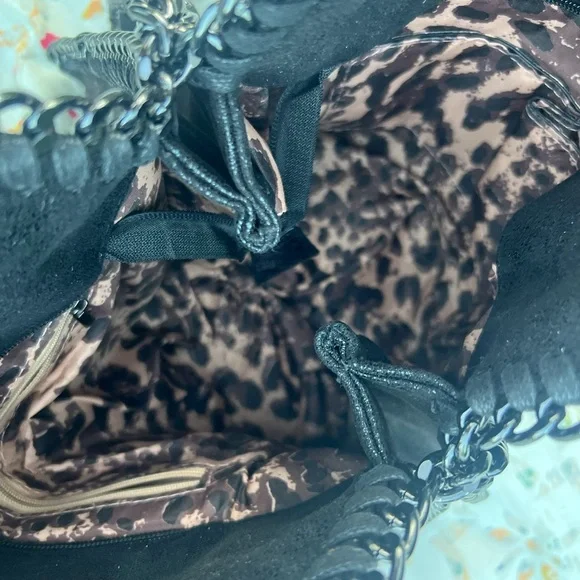 Gunmetal metallic chain link handle handbag/tote - Picture 16 of 16